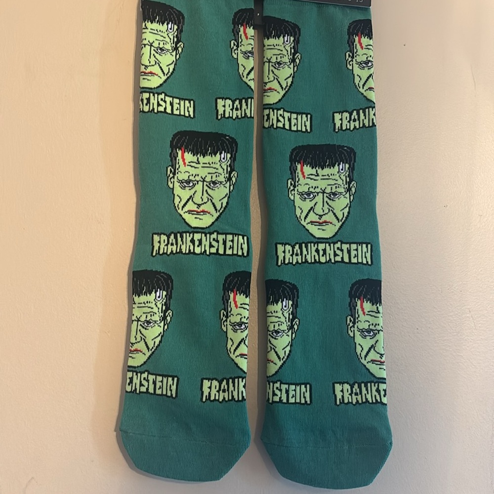 Frankenstein socks, brand new